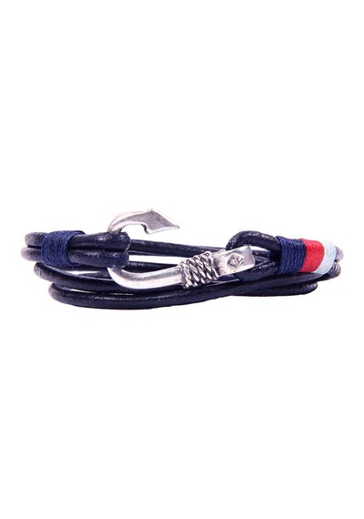 Tblk03579 Olta Ucu Figür Deri Sarmal Mavi Unisex Bileklik 3550-3592 Çok Renkli