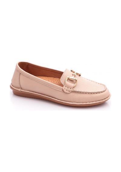 Dgn E224 Kadin Loafer Ayakkabi Bej
