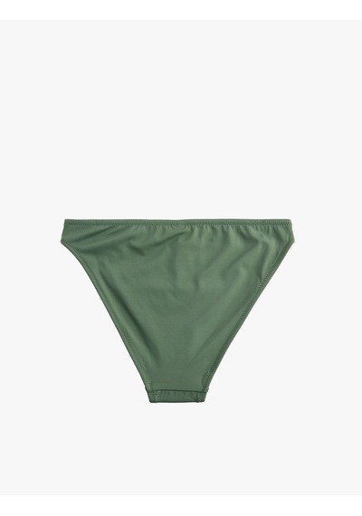 Koton Mat Kumaş Standart Bel Bikini Altı Haki 6sak00003mm