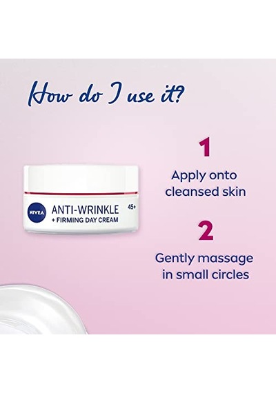Nıvea Kırışıklık Karşıtı + Sıkılaştırıcı Krem Yaş 45+ 50 Ml , Yaşa Özel Yüz Bakım Kremi, Kayısı Çekirdeği Ve Shea Yağı İle Yoğun Cilt Bakım, Uv Filtresi İle Güneş Koruması