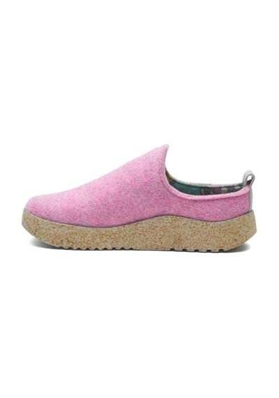 Comfortfusse Olwen-w - Kadın Ortopedik Yün Keçe Ev Ayakkabısı Pembe Yün