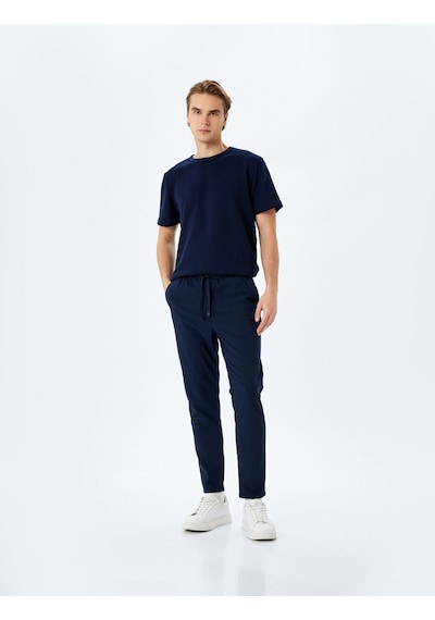 Koton Slim Fit Cep Detaylı Viskon Karışımlı Beli Bağcıklı Pantolon Lacivert 5sam40031hw Lacivert Koton Slim Fit Cep Detaylı Viskon Karışımlı Beli Bağcıklı Pantolon Lacivert 5sam40031hw Lacivert