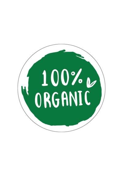 %100 Organic Yuvarlak Sticker 4x4 Cm 100 Adet Diğer
