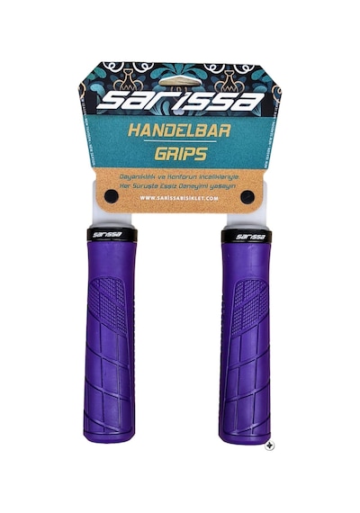 Sarissa Pvc Elcik Ergonomik Destekli Yapı Kolay Kavrama Kaymaz Bisiklet Elciği Mor Mor - Siyah