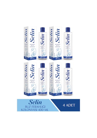 Selin Parfümlü Kolonya Buz Ferahlığı 400 ML 4'lü
