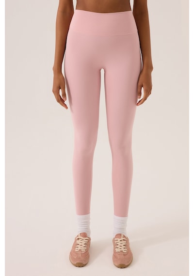 Los Ojos X Ece Pembe Yüksek Bel Spor Tayt Mono Leggings Pembe Pembe