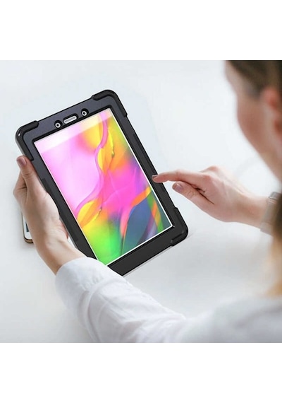 Samsung Uyumlu Tab S6 Lite 10.4 P610 P617 Kılıf Zırhlı Darbe Etkili Sili