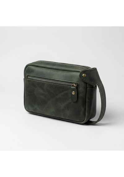 Natayleather %100 Hakiki Deri Erkek El Çantası Elde Taşımalı Portföyü Ve Kasatipi Çanta 20x15 Cm Yeşil