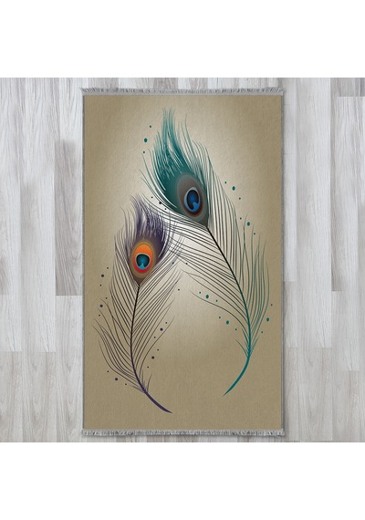 Evaşk Namazlık Dokuma Halı Kaymaz Muslumana Seccade 80 x 130 BEJ EVAŞK406C80