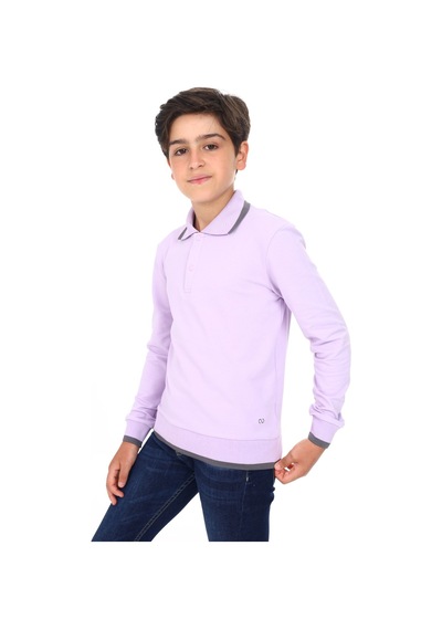 Toontoy Kids Toontoy Erkek Çocuk Baskılı Sweatshirt Lila