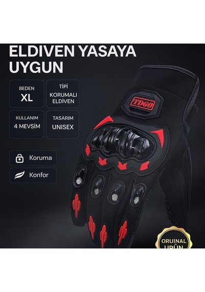Tdgo Motosiklet Korumalı Eldiven Yasaya Uygun 4 Mevsimlik