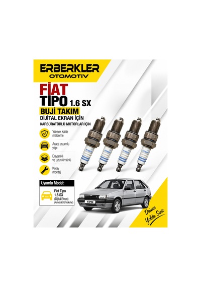 Fiat Tipo 1.6 Sx Buji Takım Dijital Ekran İçin - Karbüratörlü Motorlar İçin - Erb741