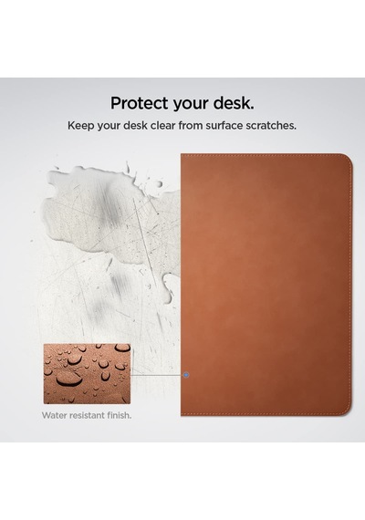 Spigen Regnum Büyük Boy 90x40cm Mouse Pad Vegan Deri Ld302 Kahverengi - App04763 Spigen Tr