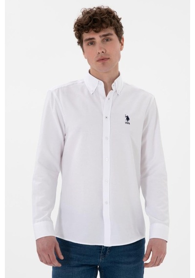 U.S. Polo Assn. U.s. Polo Assn. Erkek Uzun Kollu Regular Gömlek 2084126 Beyaz