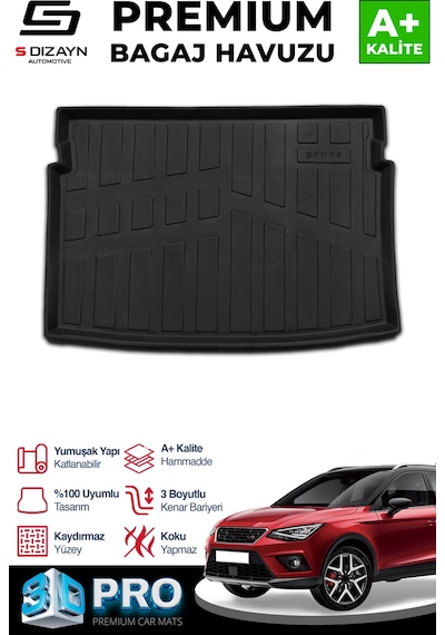 S-dizayn Seat Arona 3d Pro Bagaj Havuzu 2017 Üzeri A+ Kalite