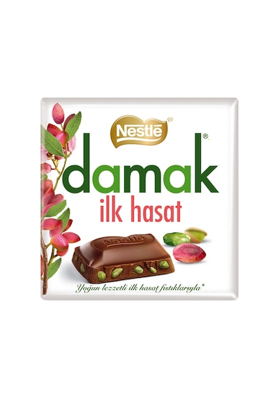 Nestle Damak İlk Hasat Antep Fıstıklı Sütlü Çikolata 60 G - 7 Adet Tarı