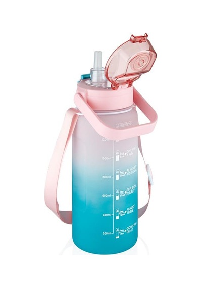 Vagonlife Su Matarası 1500ml Vgn2213t Pembe Turkuaz
