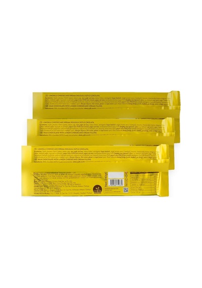 Limonlu Krema Dolgulu Sütlü Çikolata, 240g X 3 Adet