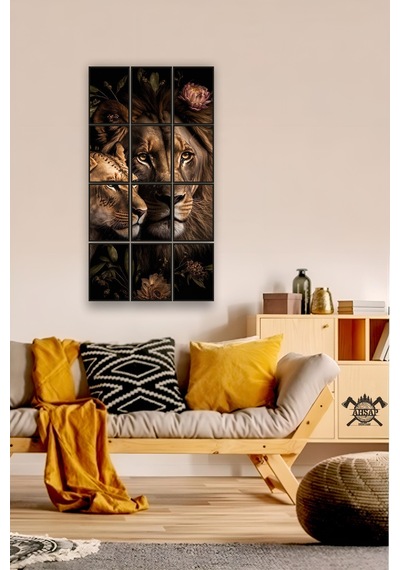 12 Parça Dişi Erkek Aslan Çerçeve Görünümlü Mdf Tablo Duvar Süsü Hediyelik Eşya 45cm X 85cm Renkli - 602526121 Renkli 12 Parça Dişi Erkek Aslan Çerçeve Görünümlü Mdf Tablo Duvar Süsü Hediyelik Eşya 45cm X 85cm Renkli - 602526121 Renkli