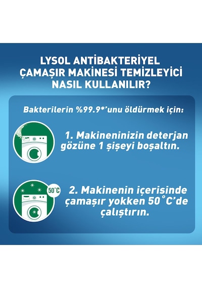 Lysol Çamaşır Makinesi Temizleyici Çam Ve Okaliptus Ferahlığı 2 X 500 ml