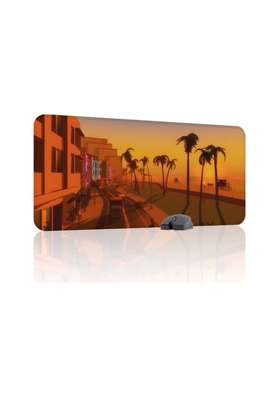 Gta Vice City Kaymaz Dikişli Kauçuk Oyuncu Mousepad V5 - 90x40 Xxl Gaming Mouse Pad Fare Altlığı