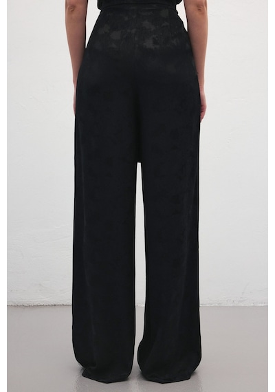 Sateen Camila Pantolon - Siyah-137185 siyah