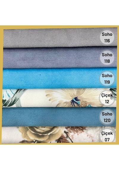 Döşemelik Kumaş Soho (15 Düz Renk - 12 Desenli Seçeneği)