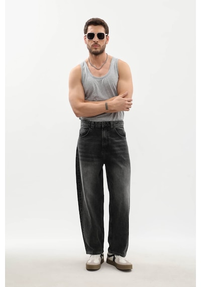 Banny Jeans Erkek Skater Fit Jean Pantolon Antrasit Xs