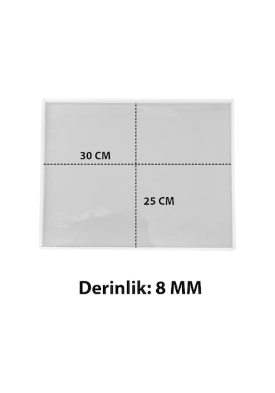 Tahtakale Toptancı Epoksi Dikdörtgen Söz Ve Nişan Tepsisi Kalıbı 25x30 Cm