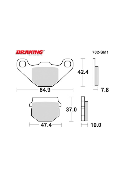 2017-2021 Peugeot Speedfight 4 Arka Fren Balatası Braking 702sm1