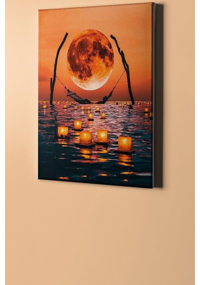 Webstyle Sayılarla Boyama Seti Kasnaklı Ay Batarken 50 X 65 Cm