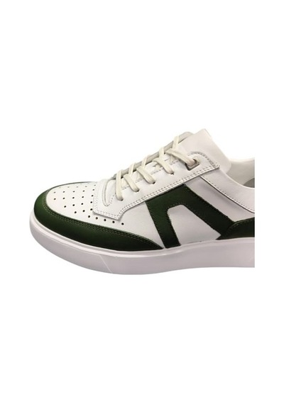 King Paolo King Shoes Yeşil Beyaz Erkek Sneaker Beyaz - Yeşil