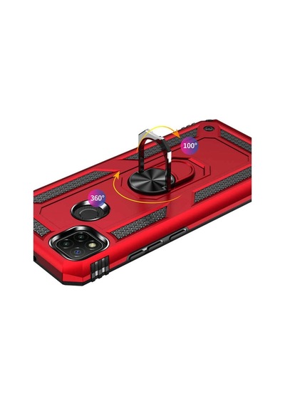Redmi 9c Kılıf Sofya Yüzüklü Silikon Kapak - Rose İtdark24865