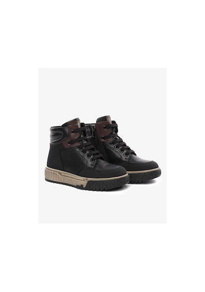 Greyder Erkek Çocuk Siyah Hakiki Deri Sneaker Bot 5k5nb59669 Siyah