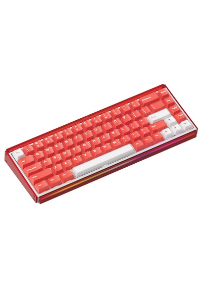 Akko Ray68 He Misty Red White %65 Astroaim Manyetik Switch 8k Hz Hall Effect Hotswap Argb Kablosuz İngilizce Gaming Klavye