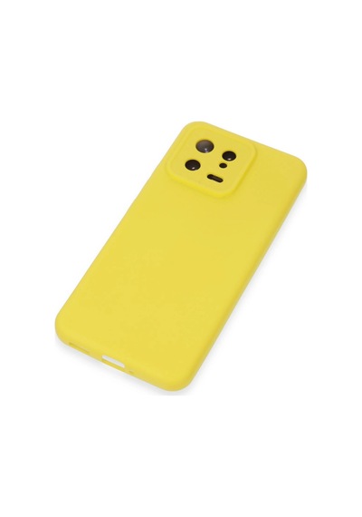 Muratech Newface Xiaomi Mi 13 Kılıf Nano İçi Kadife Silikon - Sarı