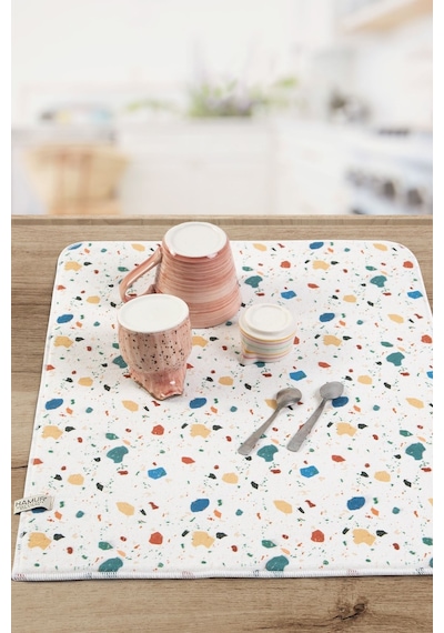 Bulaşık Kurutma Matı 42x50 Cm Pedi Kurulama Bezi Örtüsü Mf-077