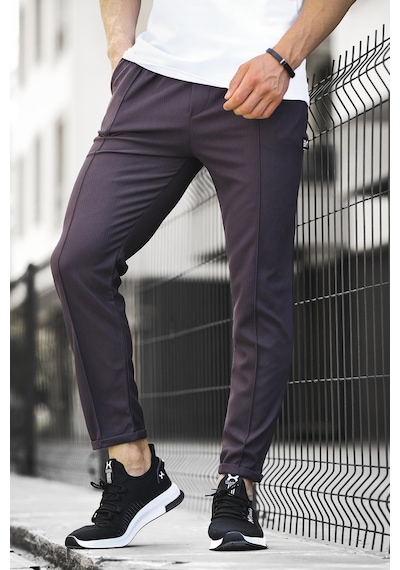 Oksit Norris Duble Paça Fitilli Slim Fit Erkek Eşofman Altı 001
