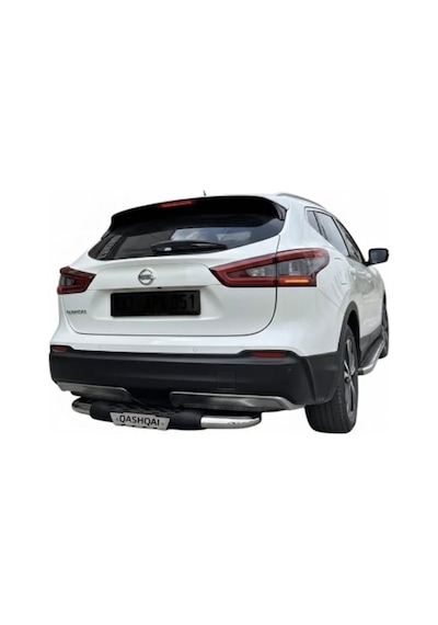 Tüm Nissan Qashqai Modellerine Uyumlu Arka Tampon Poliüretan Koruma Demiri Krom