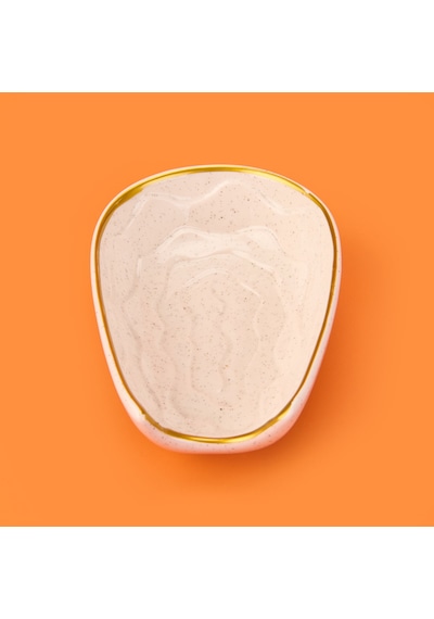 Kitchen Oval Seramik Kaşık Altlığı - Bej - 15 Cm