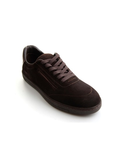 Bambi Kahve Süet Hakiki Deri Erkek Sneaker E01593000302
