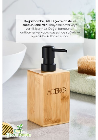 Vienev Bambu Uzun Kare Sıvı Sabunluk 255 Ml Çok Renkli