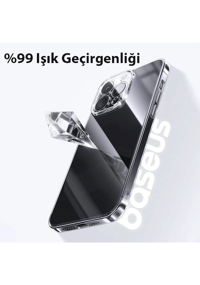 Baseus Apple İphone Uyumlu 15 Corning Serisi Silikon Kılıf + Tempered Ekran Koruyucu Set- 5775