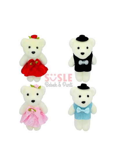 Minik Ayıcık Süs, 11Cm X 6Cm - Pembe - 10 Adet