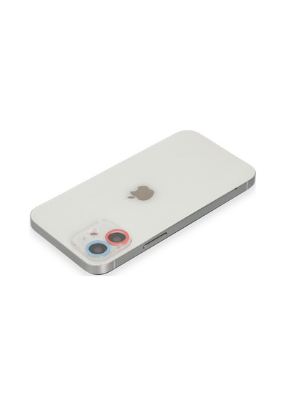 İphone 11 Renkli Kamera Lens Koruma Cam - Pembe-mavi