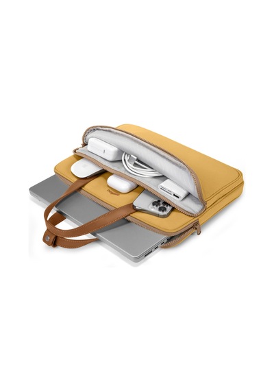 Tomtoc H22 13 - 13,5 İnç Apple Uyumlu MacBook Air & Pro Suya Dayanıklı Sarı Laptop Notebook Çantası