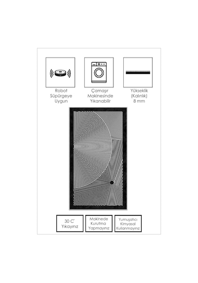West Home Makinede Yıkanabilir Kaymaz Taban Leke Tutmaz Modern Siyah Mutfak Halısı Salon Halısı Ve Yolluk Wh 581 Black