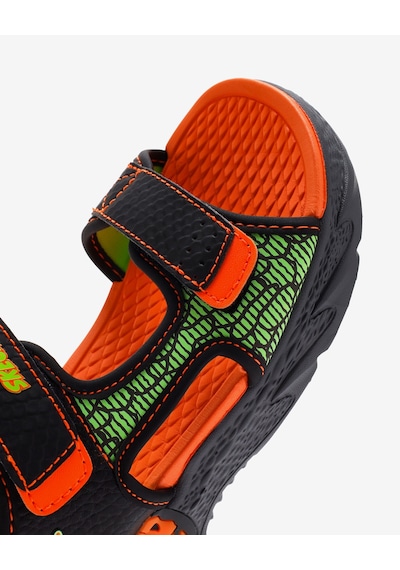 Skechers Creature - Splash Büyük Erkek Çocuk Siyah Işıklı Sandalet 400614l Bkor Siyah