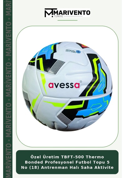 Özel Üretim Tbft-500 Thermo Bonded Profesyonel Futbol Topu 5 No 18 Antrenman Halı Saha Aktivite Çok Renkli