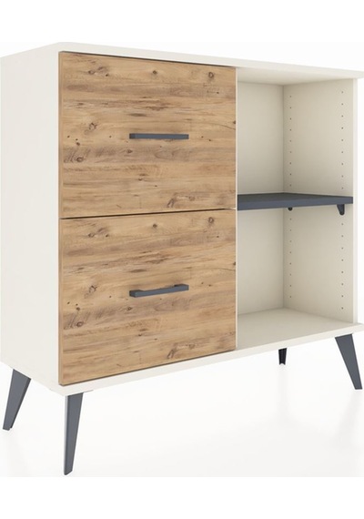 Arges Şifonyer Tek Raflı 2 Çekmeceli 88x30x80 Aytaşı-antrasit/çam Antrasit/çam Arges Şifonyer Tek Raflı 2 Çekmeceli 88x30x80 Aytaşı-antrasit/çam Antrasit/çam